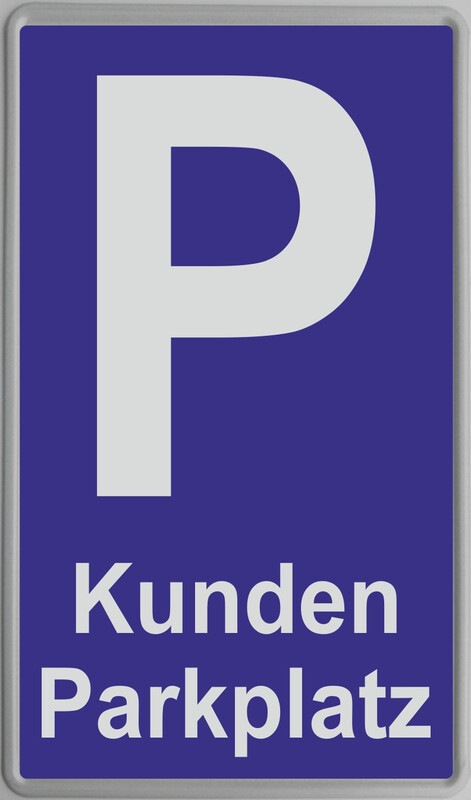Parkplatzschild Schild reflektierend Wunschtext 60 x 12 cm